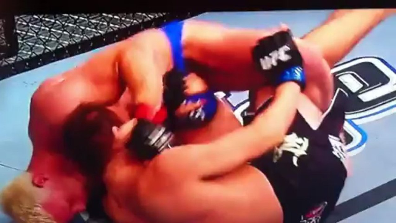 UFC’s Dennis Hallman gets his junk exposed on TV.