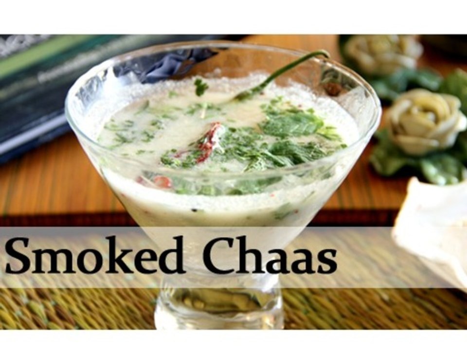 Smoked Chaas - Smoked Butter Milk - Vegetarian Recipe By Annuradha Toshniwal [HD]