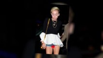 Miley Cyrus Suffers Wardrobe Malfunction in Short Shorts