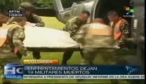 Mueren en Colombia 19 militares en enfrentamientos con la guerrilla