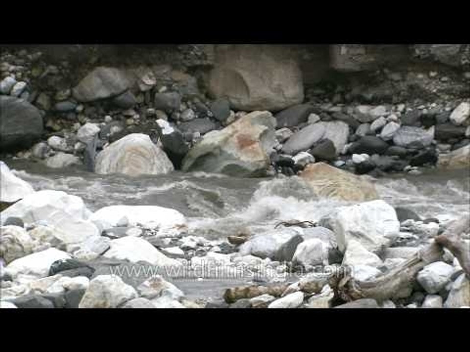 Ganga flows through the devastated Gangori: Uttarakhand Floods