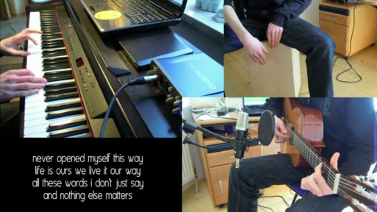 Nothing Else Matters - Metallica - Acoustic Cover (Piano, Guitar, Cajon) - HD