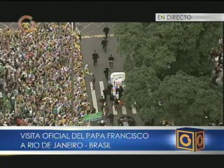 Para Francisco recorre las calles de Río de Janeiro