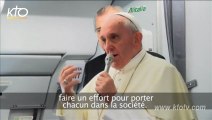 Dans l'avion du Pape François