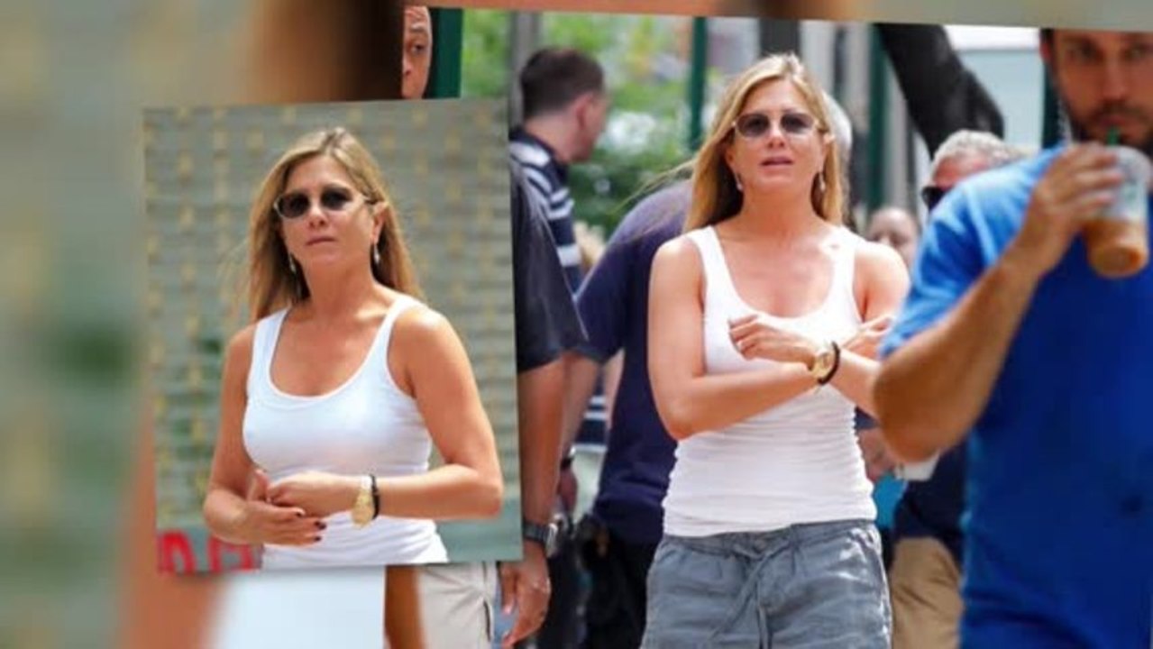 Make-Up Free Jennifer Aniston Has a Total Transformation on Film Set