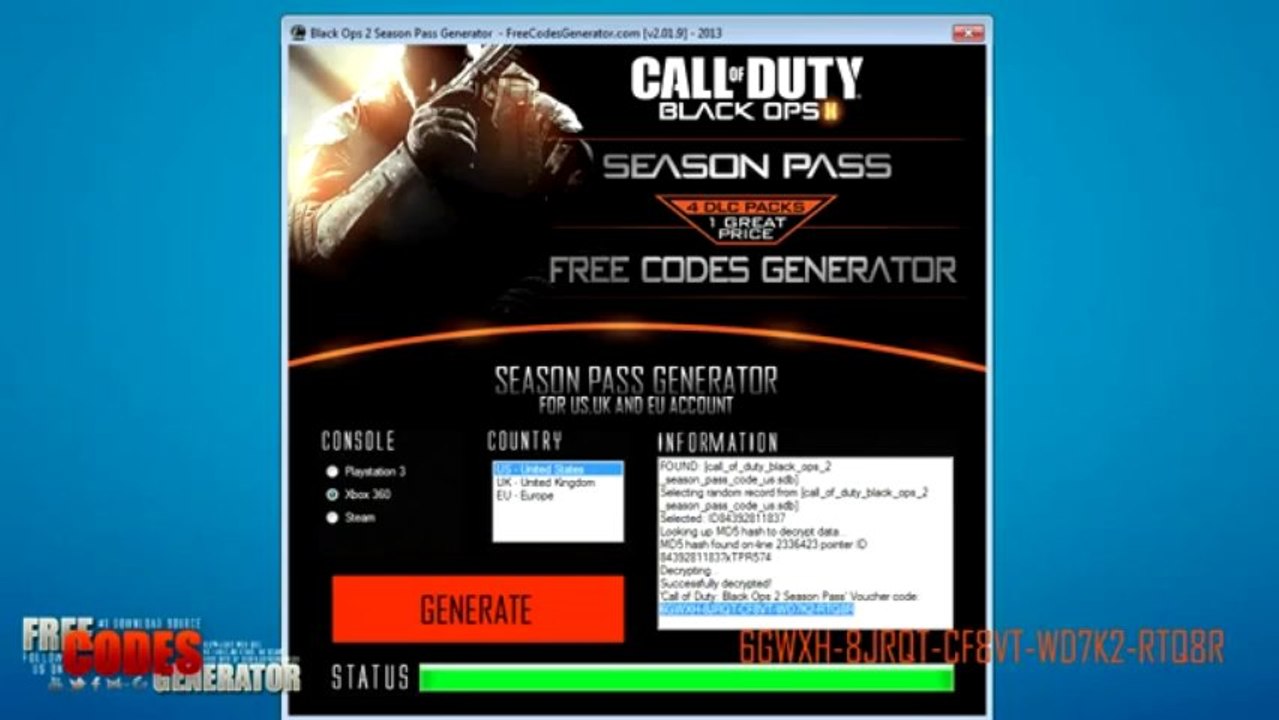 Black Ops 2 Season Pass Codes Generator [July 2013]