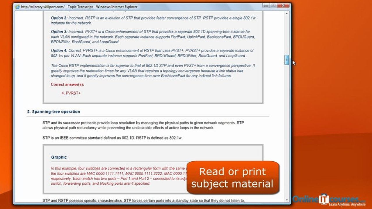 Training course: Implementing Cisco IP Switched Networks (exam 642-813 SWITCH)
