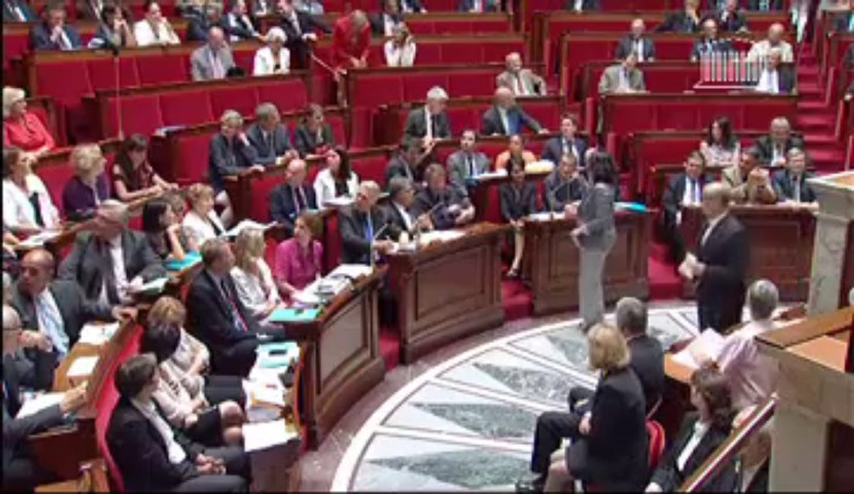 Cécile Duflot répond à Jean-Luc Drapeau lors des QAG du 23/07