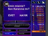 kim milyoner olmak ister Oyunu Oyna Oyunos.org