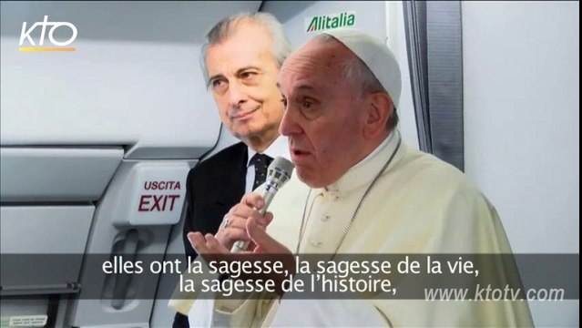 Discours du Pape François dans l'avion pour les JMJ
