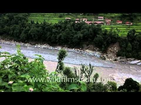 Damaged roads during Uttarakhand flood