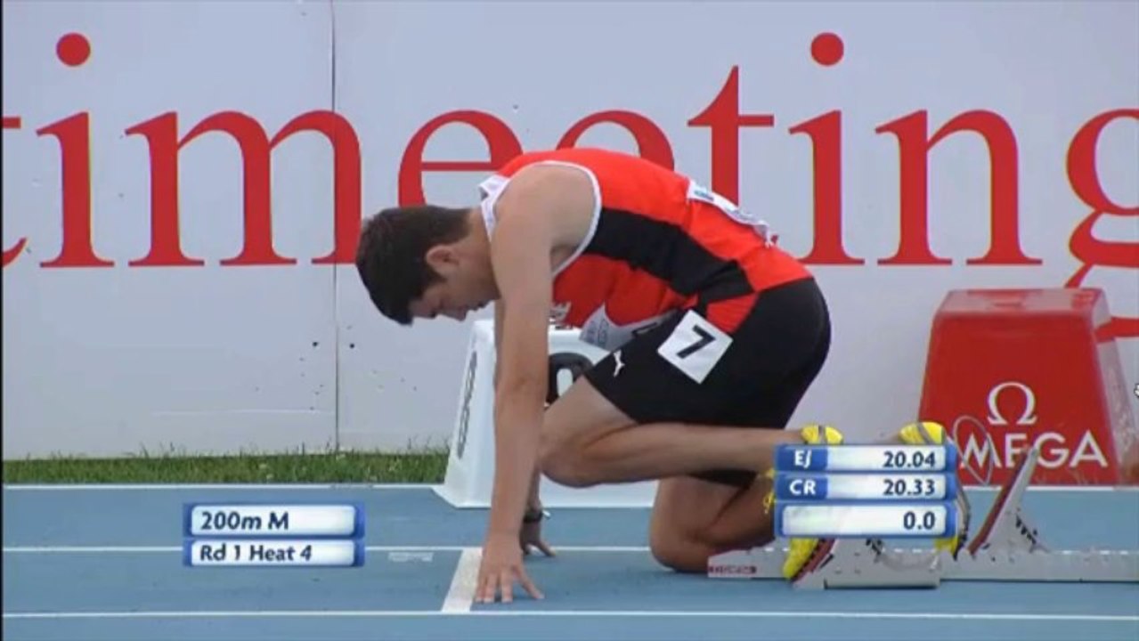 CE U20 2013 - 200m Serie 4 - Hommes