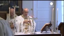 Pope holds private mass