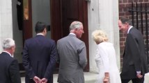 HRH Prince Charles and Camilla arrive at the hospital to see their baby grandson for the first time, London UK.