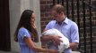 The Duke and Duchess of Cambridge, William and Kate, leave the hospital with their baby son, London UK.
