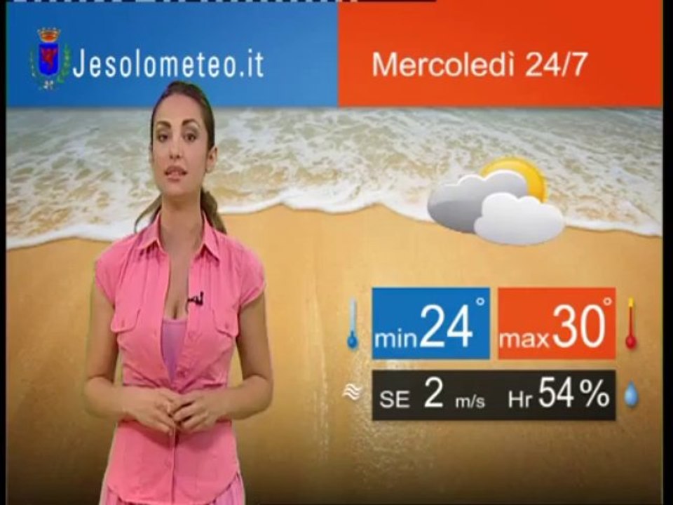 PREVISIONI DEL TEMPO JESOLO MERCOLEDI' 24 07 2013