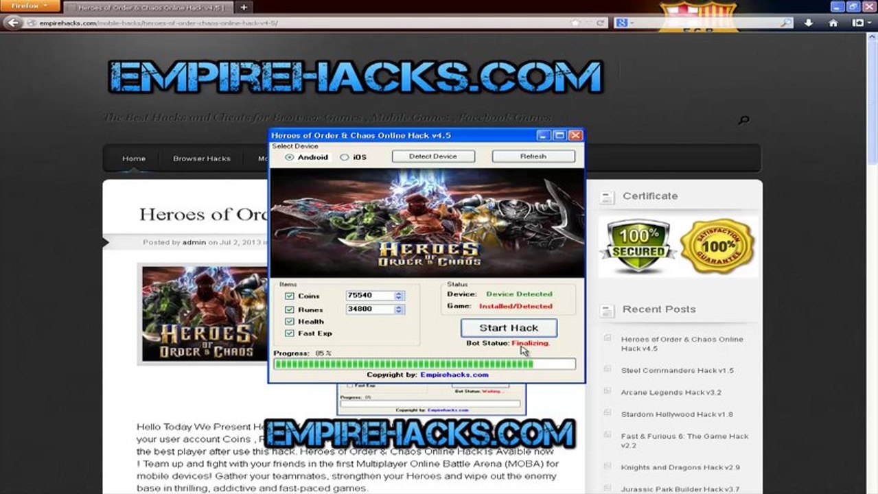 Heroes of Order & Chaos Online Hack v4.5 (Android , iOS) [Mediafire]