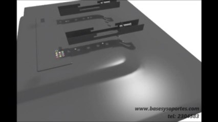 soporte de techo para dos (2) televisores pantalla plana