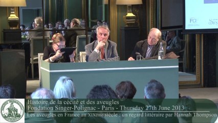 The history of blindness and the blind : Hannah Thompson- English version