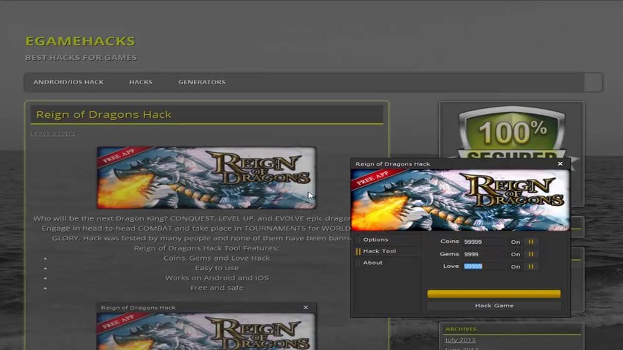 Reign of Dragons Coins and Gems Hack