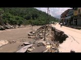 Shops, Buildings, roads damaged in Agastyamuni
