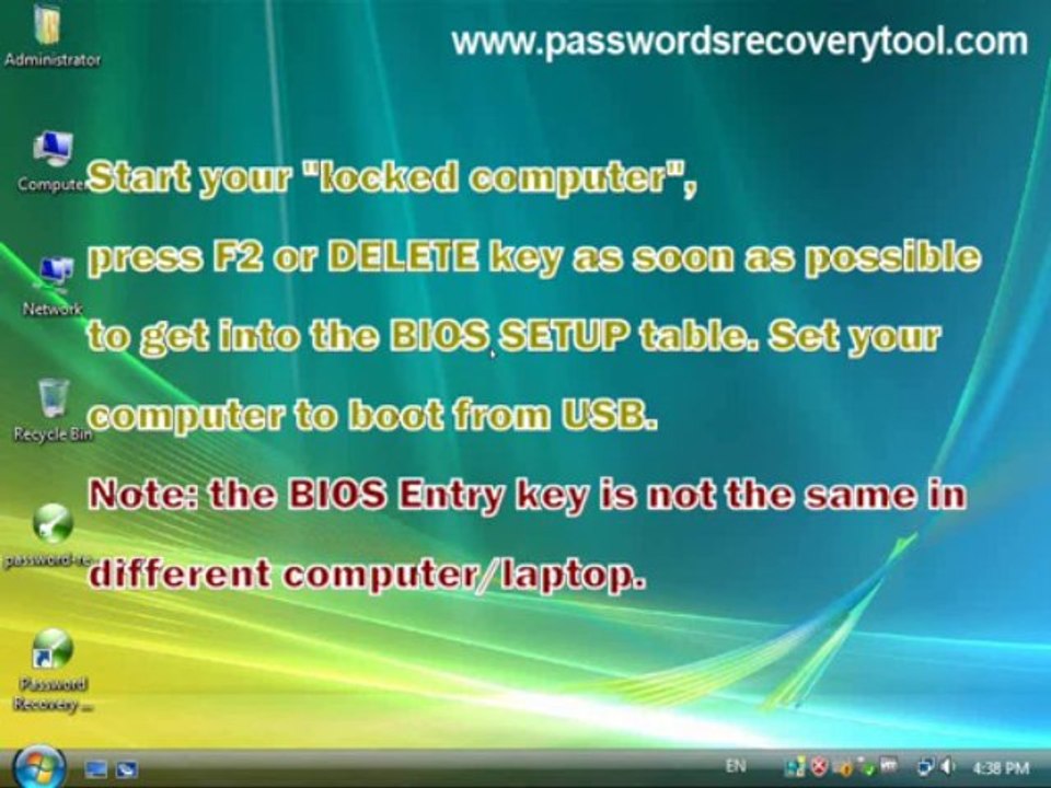 How to Unlock Windows Vista Admin Password by Using USB