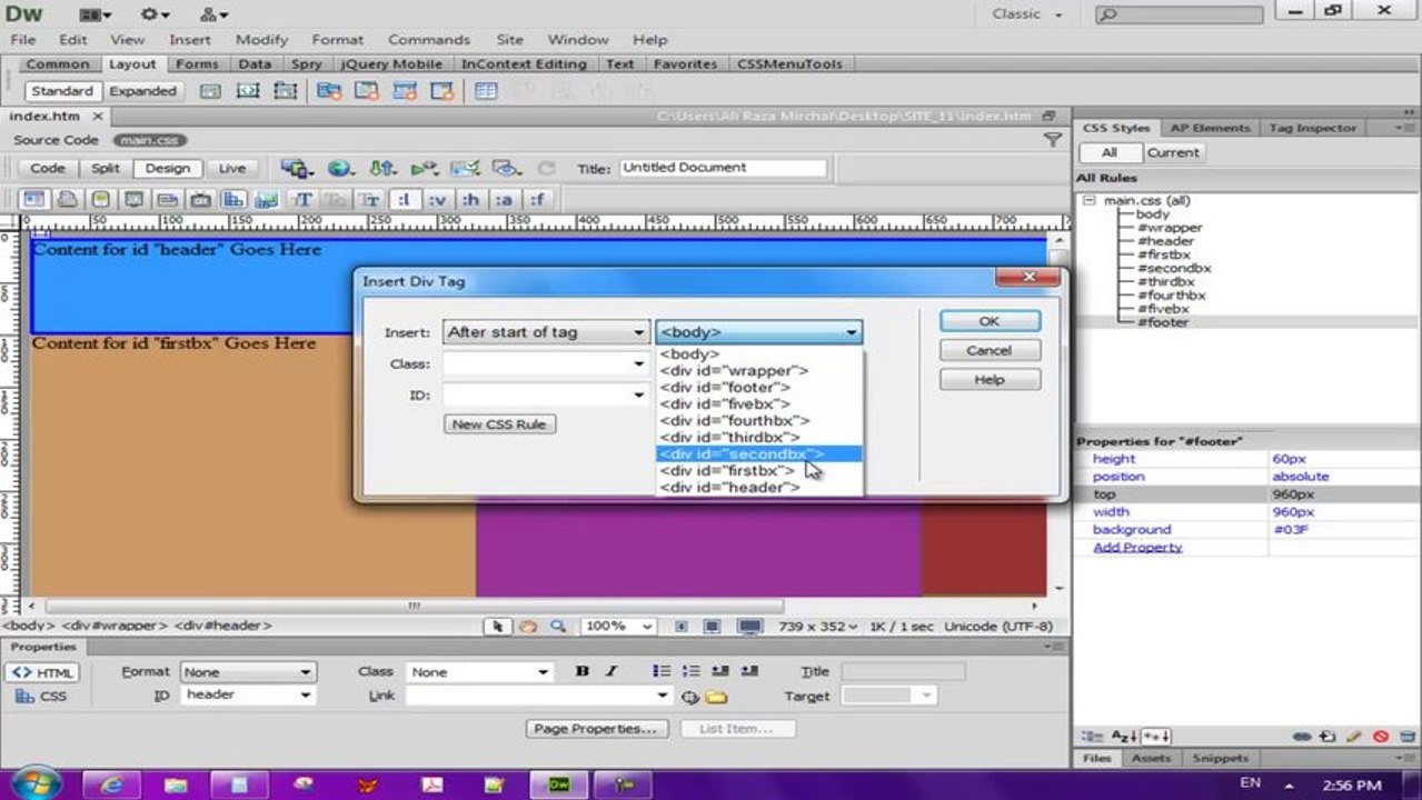 Dreamweaver CS6 Tutorials Urdu Hindi 47