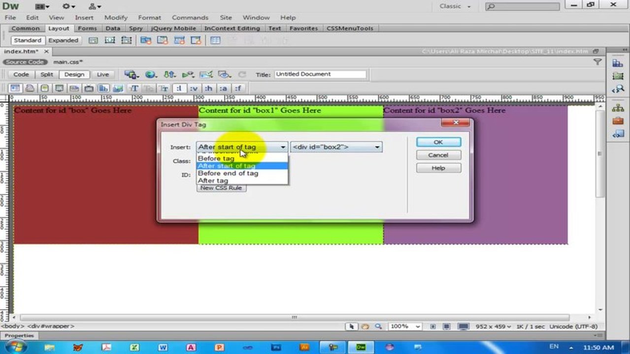 Dreamweaver CS6 Tutorials Urdu Hindi 49