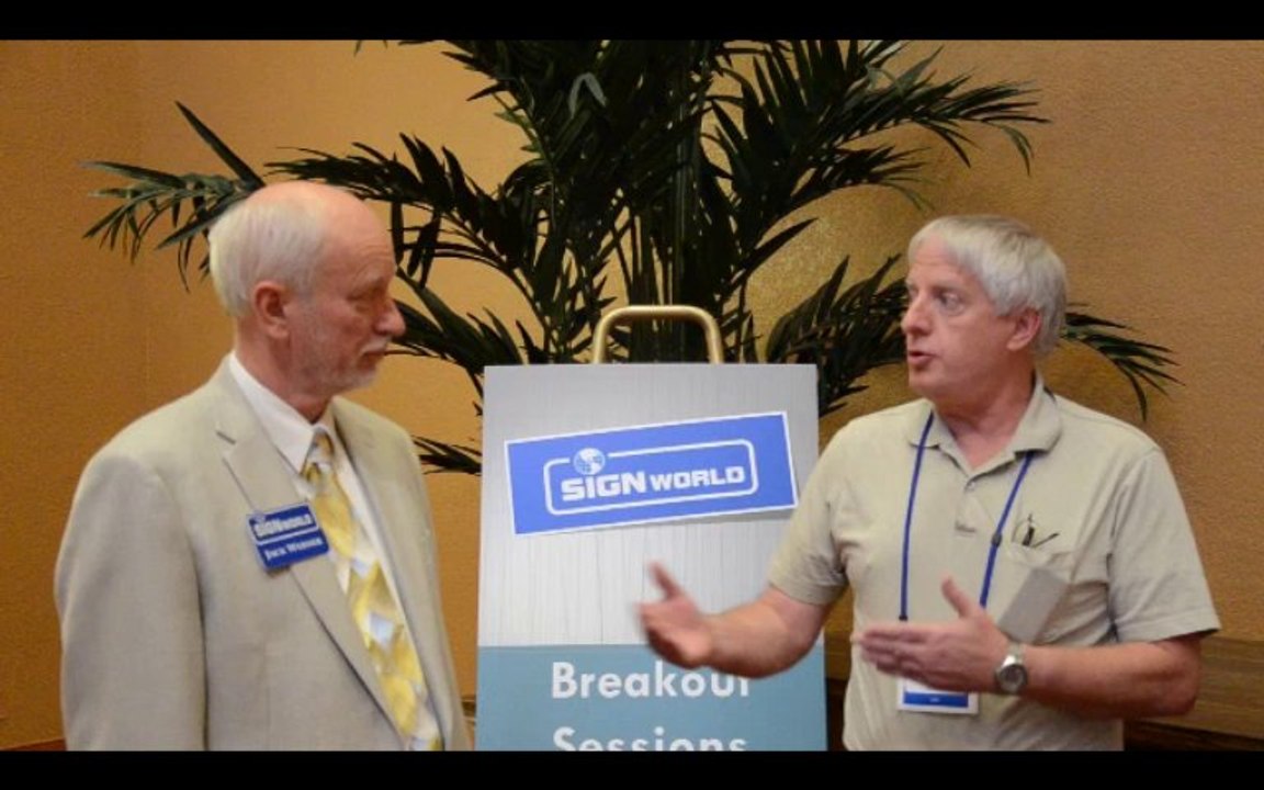 Jack Werner Signworld talks to Tim Howard, Owner Prismatic Signs