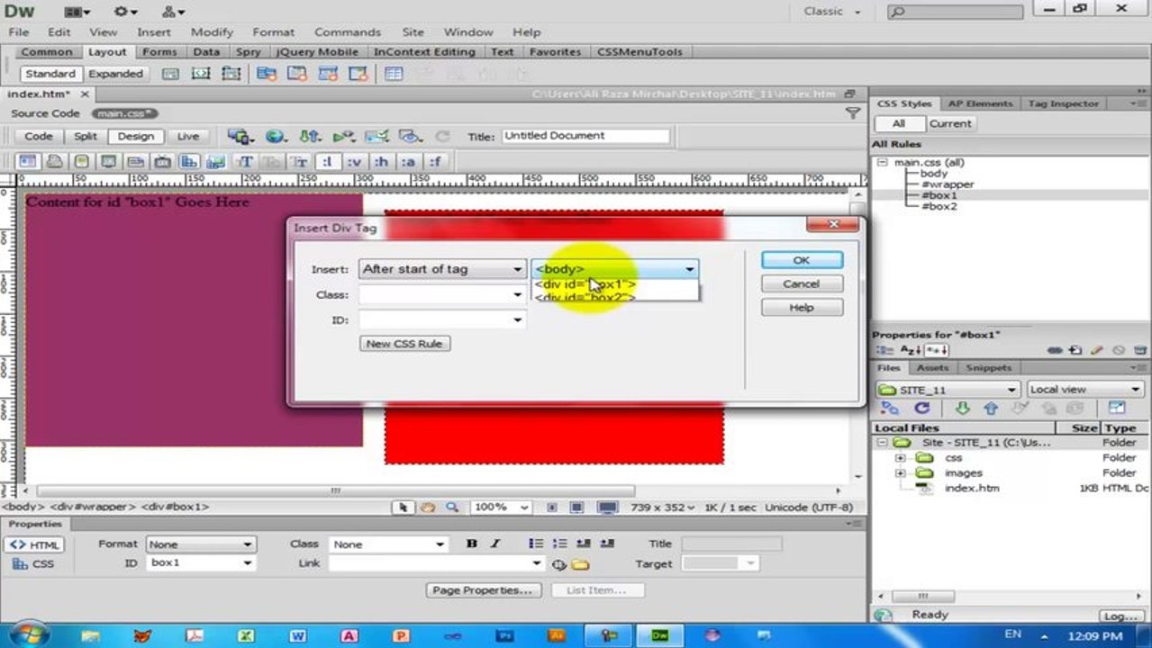 Dreamweaver CS6 Tutorials Urdu Hindi 51