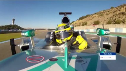 F1 - Rosberg canta el himno el Bayern mientras conduce su monoplaza