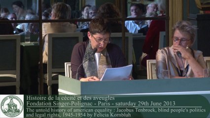 The history of blindness and the blind : Felicia Kornbluh - English version