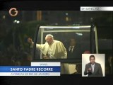 Asi recorre las calles de Río de Janeiro el  Papa Francisco