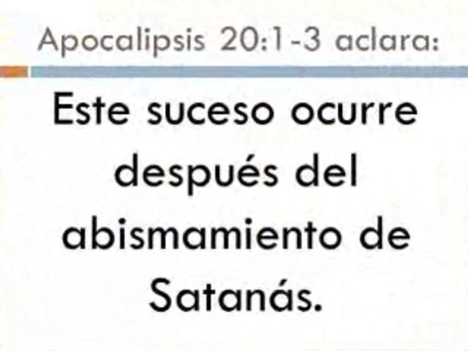 La primera resurrección no a acontecido