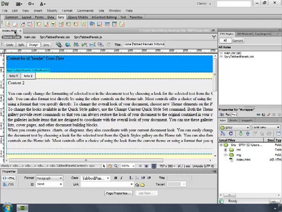 Dreamweaver CS6 Tutorials Urdu Hindi 61