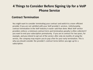 VoIP Phone Service: The Factors to Consider Before Signing Up for a New Account