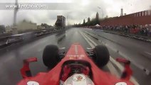 Formule 1 - Un tour en caméra embarquée dans la Ferrari de Kamui Kobayashi à Moscou - Enorme !!