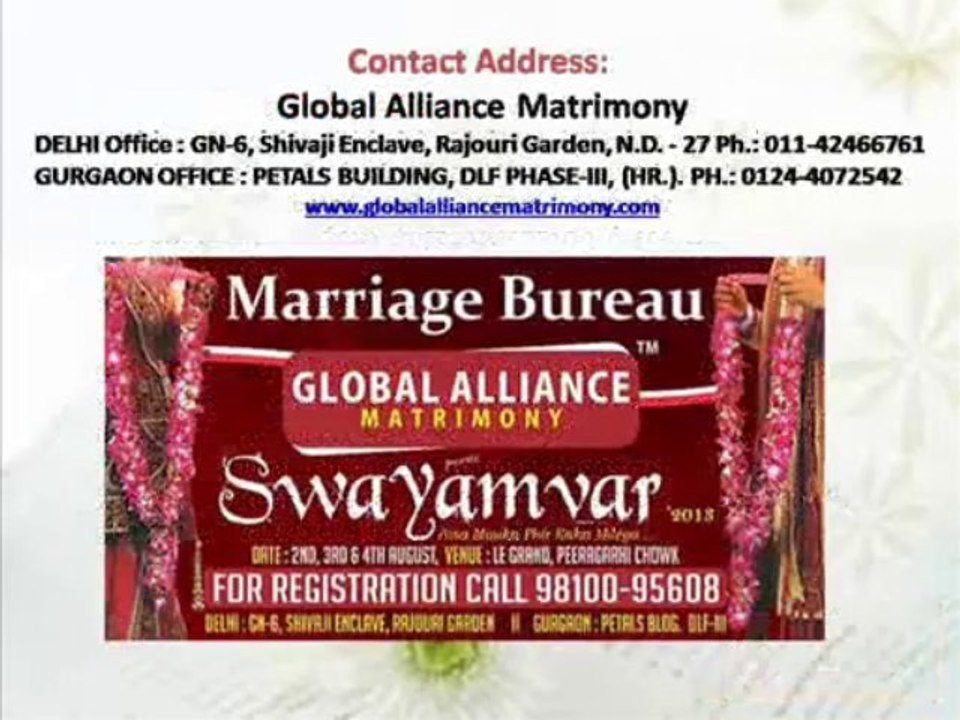 Swayamvar 2013 Delhi - Find Elite Class Matrimonial