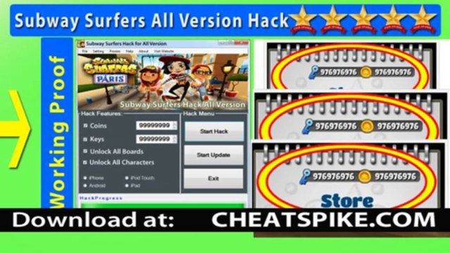 Subway Surfer Hacks get 99999999 Keys Android - Working Subway Surfer Hack