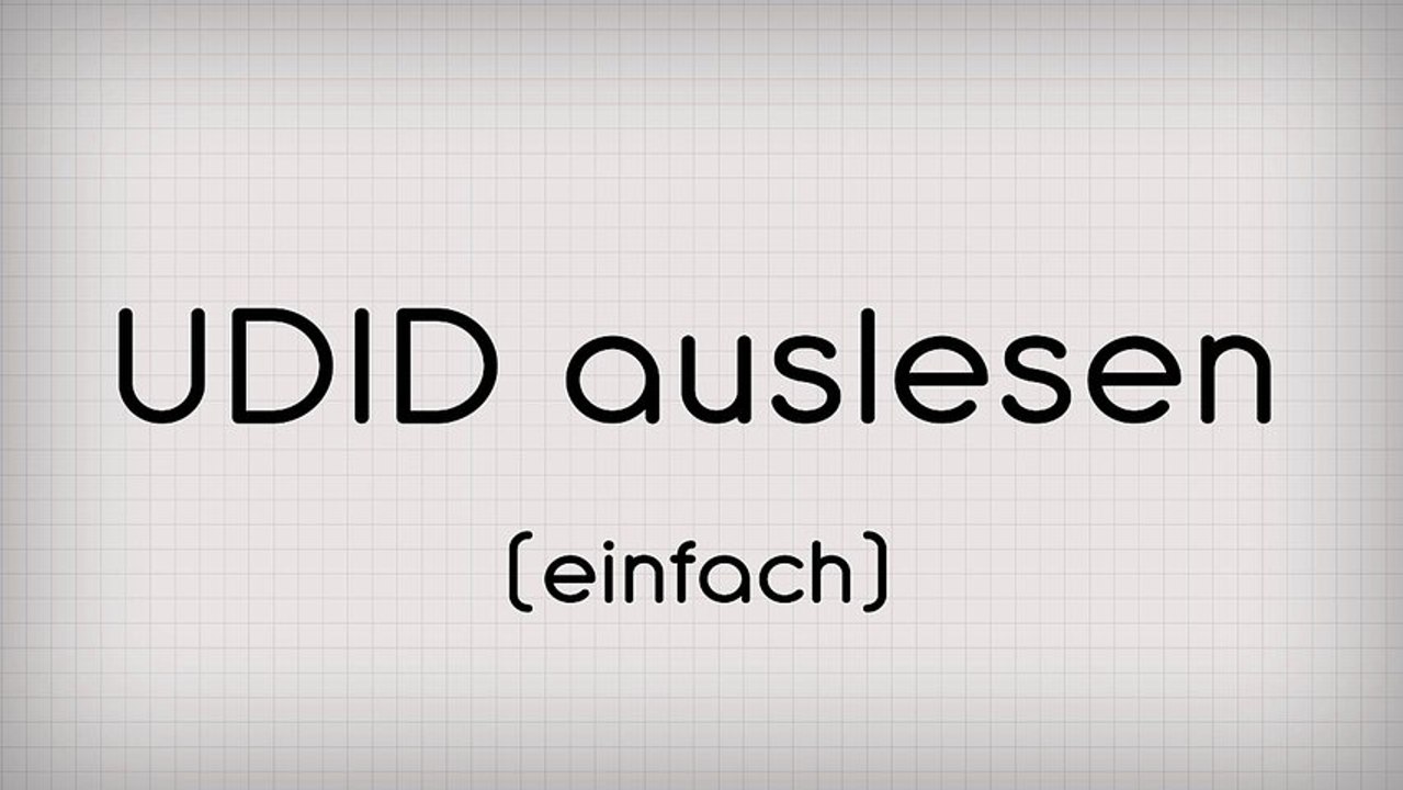 Apple UDID auslesen (einfach) - Tutorial