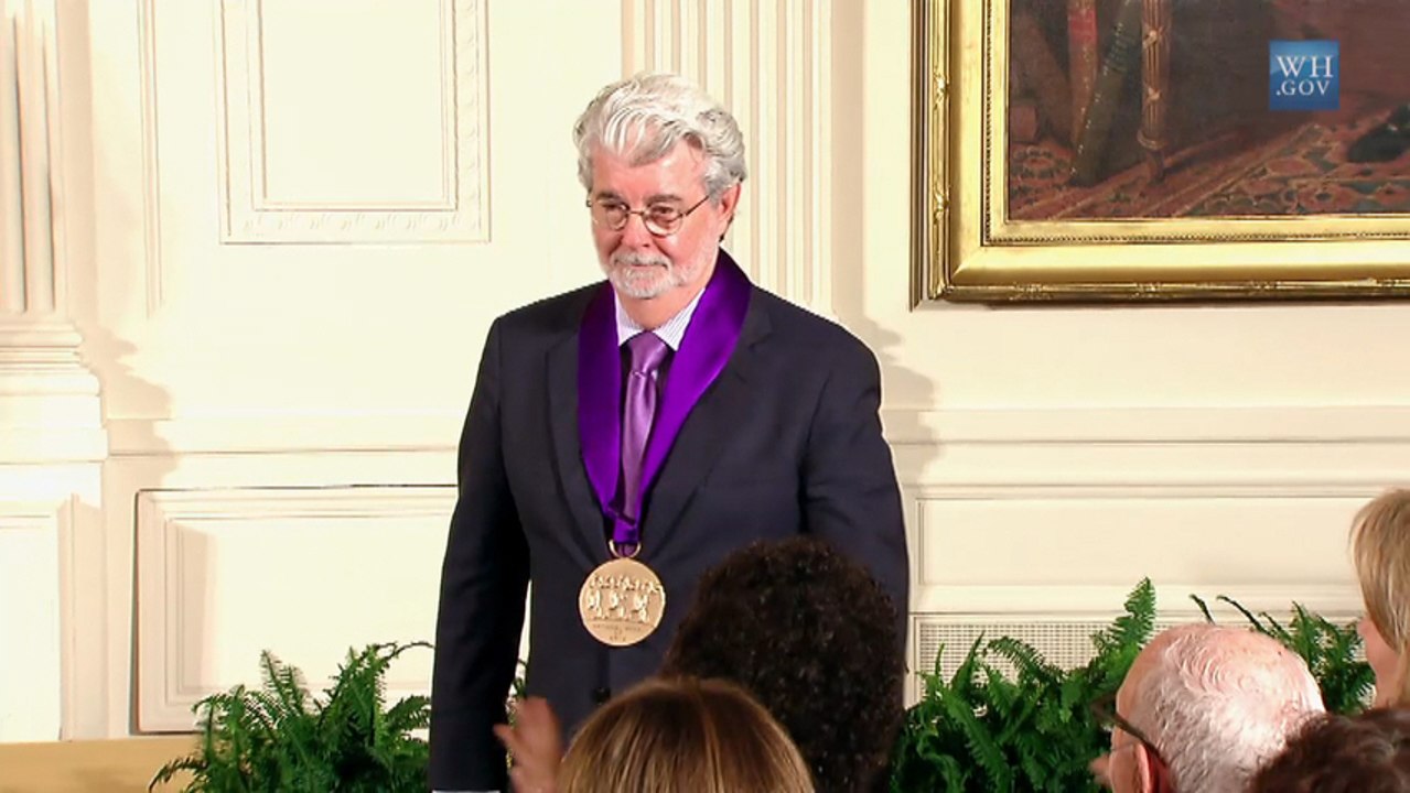 President Obama Awards George Lucas Medal Of Arts and Humanities