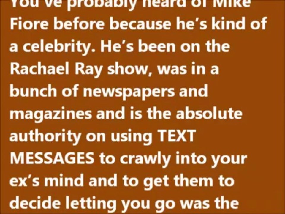 Text Your Ex Back - Get your ex back with TEXT messages?