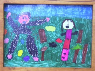 Zombie et monstre histoire Kamishibai par des élèves de CP, cycle 2, Lycée Francais de Shanghai