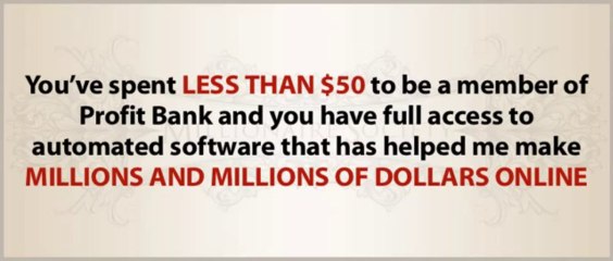 Millionaire Society Profit Bank - The Secret