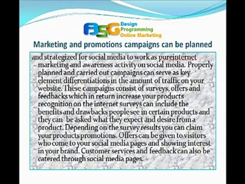 The use of best practice online marketing
