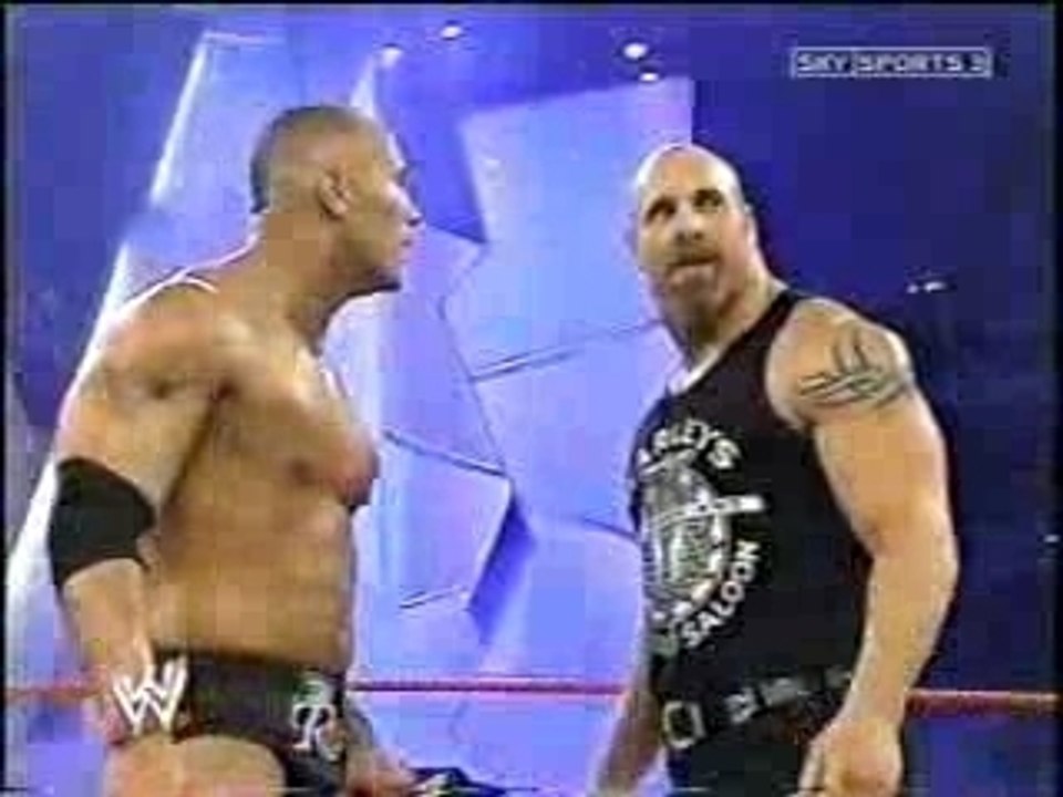 WWE - Rock calls Goldberg out