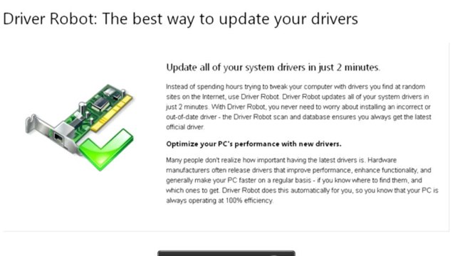 Driver robot 2.5.4.2 rev 232e3 + Windows 7 drivers update