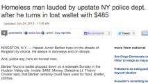 Honest Homeless Man Returns Wallet Filled With Nearly $500