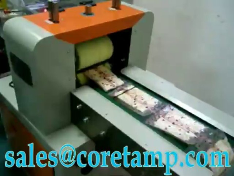 Dishcloth packaging machine, Napkin packaging machine【coretamp packaging】