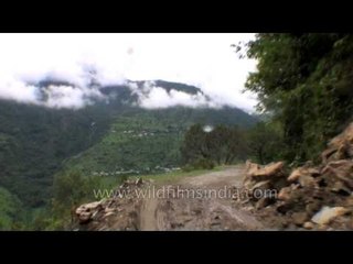 Risky damaged roads from Guptkashi to Tilwara
